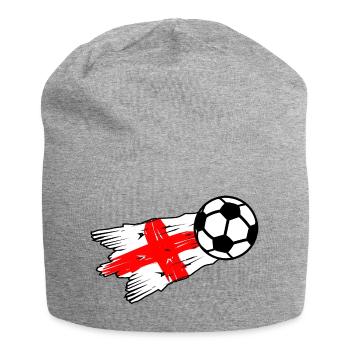 English flag meets football - Jersey Beanie - heather grey - Front