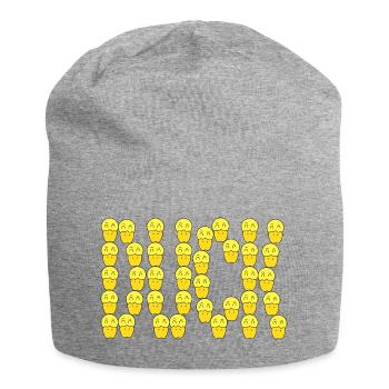 Cute duck typography - Jersey Beanie - heather grey - Front
