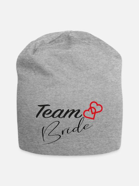 Team Bride Hearts Emblem - Jersey-Beanie - Grau meliert