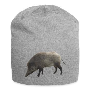 Wildschwein - Jersey-Beanie - Grau meliert - Vorne