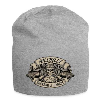 Hillbilly Rockabilly Garage Skull - Jersey-Beanie - Grau meliert - Vorne