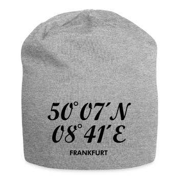Frankfurter Koordinaten Frankfurt - Jersey-Beanie - Grau meliert - Vorne