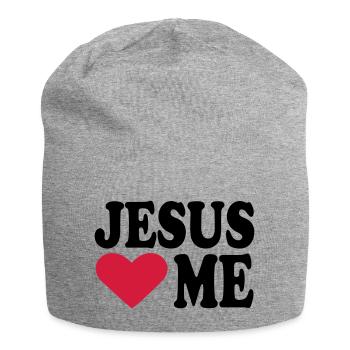 Jesus - Bonnet en jersey - gris chiné - Devant