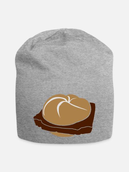 Leberkäse - Jersey-Beanie - Grau meliert