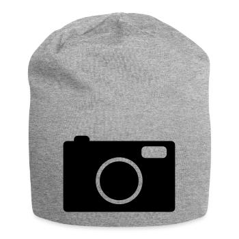 kamera - Jersey-Beanie - Grau meliert - Vorne