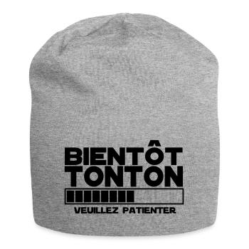 bientôt TONTON - Bonnet en jersey - gris chiné - Devant