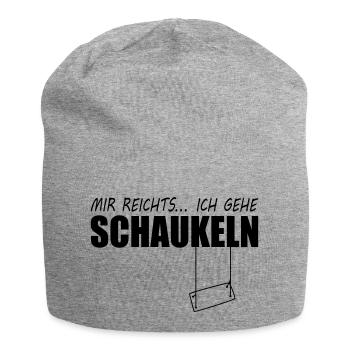 mir reicht es schaukel - Jersey-Beanie - Grau meliert - Vorne