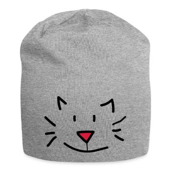 katze matze - Jersey-Beanie - Grau meliert - Vorne
