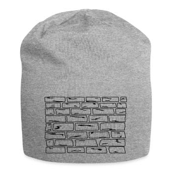 Die Mauer - Jersey-Beanie - Grau meliert - Vorne