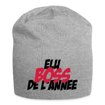 Elu B.O.S.S de l'année ! - Bonnet en jersey - gris chiné - Devant