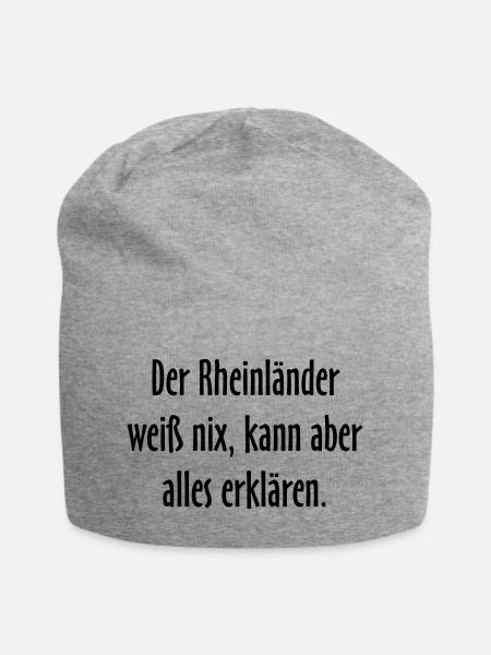 Der Rheinländer - Versuch einer Typologie - Jersey-Beanie - Grau meliert