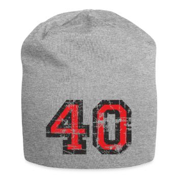 Nombre 40 - 40e Anniversaire Quarante - Bonnet en jersey - gris chiné - Devant