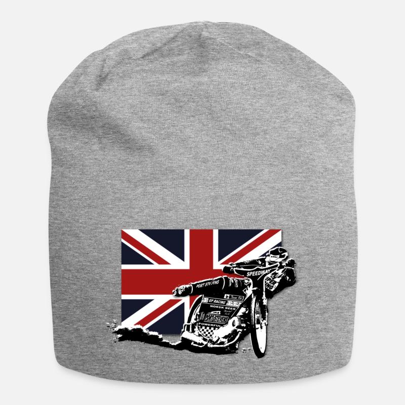 Speedway - Union Jack - Jersey Beanie - heather grey