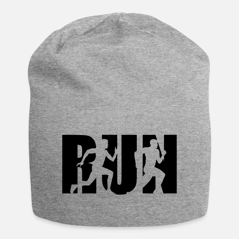 Run, Running, Runner - Jersey Beanie - heather grey