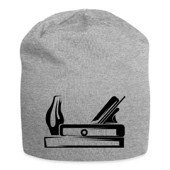 raboteuse charpentier symbole charpentier bâche Bois Bois - Bonnet en jersey - gris chiné - Devant