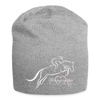 Springreiten aus Leidenschaft - Jersey-Beanie - Grau meliert - Vorne
