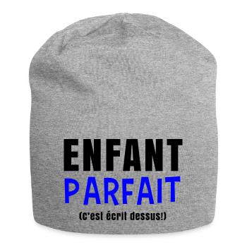 Enfant parfait c'est écrit dessus - Cadeau enfant - Bonnet en jersey - gris chiné - Devant