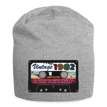 Millésime 1982 - 40 ans - Cadeaux de 40e anniversaire - Bonnet en jersey - gris chiné - Devant