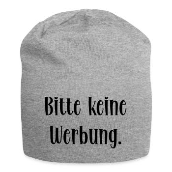 Bitte keine Werbung - Jersey-Beanie - Grau meliert - Vorne