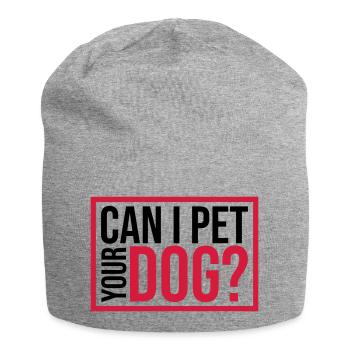 Caressez votre chien en disant - Bonnet en jersey - gris chiné - Devant
