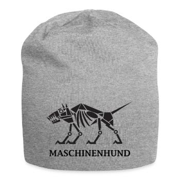 Maschinenhund mit Text - Jersey-Beanie - Grau meliert - Vorne