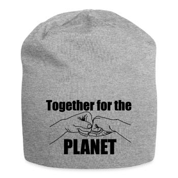 Ensemble pour notre terre - Bonnet en jersey - gris chiné - Devant