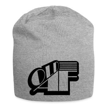 ancien logo de texte AF - Bonnet en jersey - gris chiné - Devant