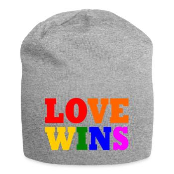 Love wins - Jersey-Beanie - Grau meliert - Vorne