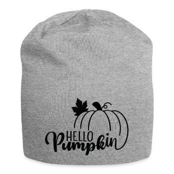 Hello Pumpkin - Jersey Beanie - heather grey - Front