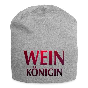 Wein Königin rot - Jersey-Beanie - Grau meliert - Vorne