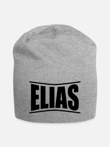 T-Shirt Elias T-Shirt Geschenkidee - Jersey-Beanie - Grau meliert