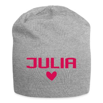 Julia Cœur - Bonnet en jersey - gris chiné - Devant