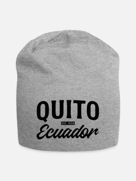 Quito Ecuador - Jersey-Beanie - Grau meliert