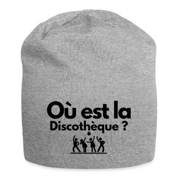 discothèque, boite de nuit, DJ - Bonnet en jersey - gris chiné - Devant