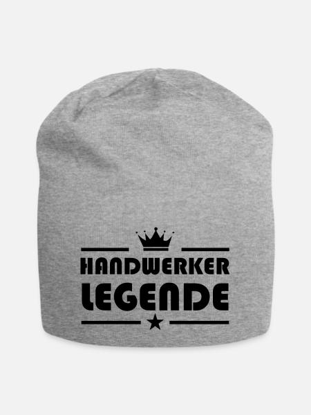 Handwerker Handyman Handwerk Werkzeug Baustelle - Jersey-Beanie - Grau meliert