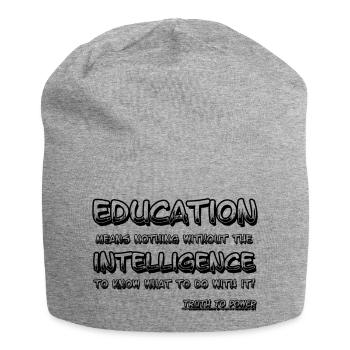 Education Level - Jersey Beanie - heather grey - Front