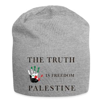 Truth is Freedom - Palestine - Jersey Beanie - heather grey - Front