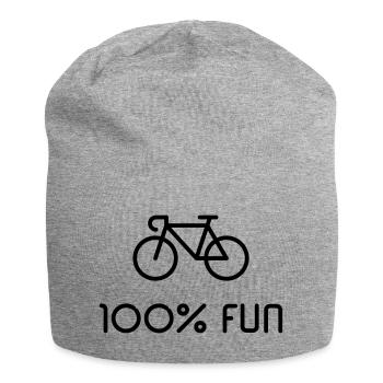Racing Bike / Road Bike – 100% Fun (Bicycle / B) - Jersey Beanie - heather grey - Front