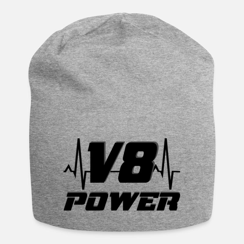 V8-Leistung - Jersey-Beanie - Grau meliert