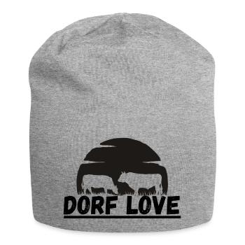 Dorf Love - Jersey-Beanie - Grau meliert - Vorne