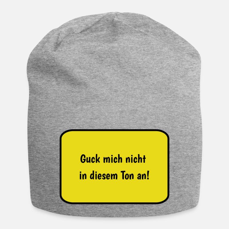 Ton - Jersey-Beanie - Grau meliert