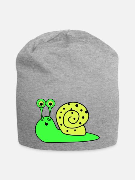 schnecke funny - Jersey-Beanie - Grau meliert