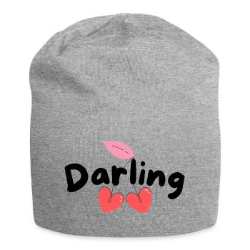 Darling I love you - Jersey-Beanie - Grau meliert - Vorne