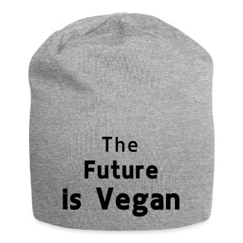 The future is vegan - Jersey Beanie - heather grey - Front