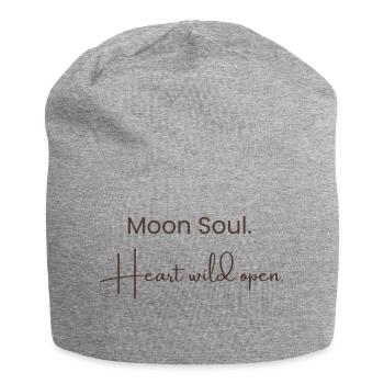Magie de l’âme de la lune - Ondes de l’âme de la lune - Bonnet en jersey - gris chiné - Devant