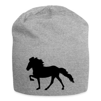 Icelandic Tölt - Jersey Beanie - heather grey - Front