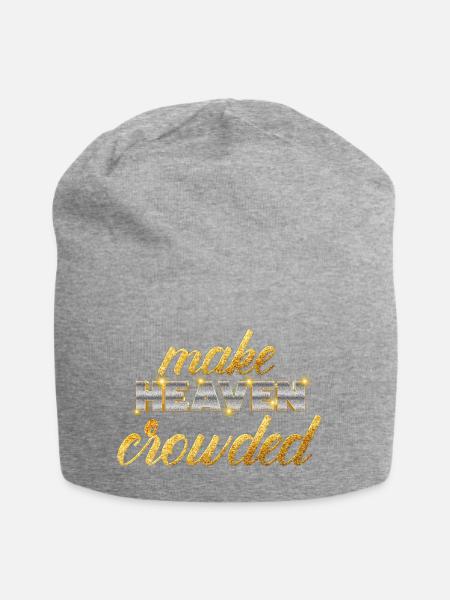 Make Heaven Crowded Glaube Design - Jersey-Beanie - Grau meliert