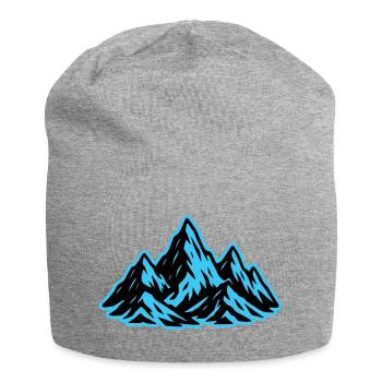 Icône du sommet des montagnes - Bonnet en jersey - gris chiné - Devant