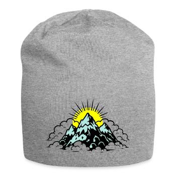 Berge Alpen Natur - Jersey-Beanie - Grau meliert - Vorne