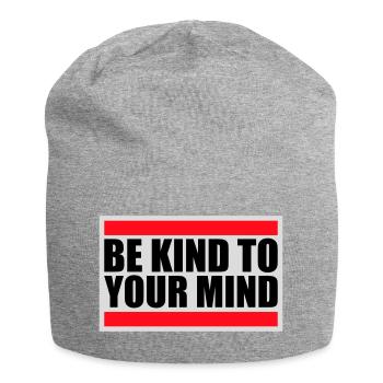 Be Kind To Your Mind Lustig Psychisch Gesund Logo - Jersey-Beanie - Grau meliert - Vorne